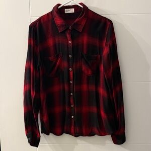 Maurices Red and Black Checkered Shirt. Cross Posted